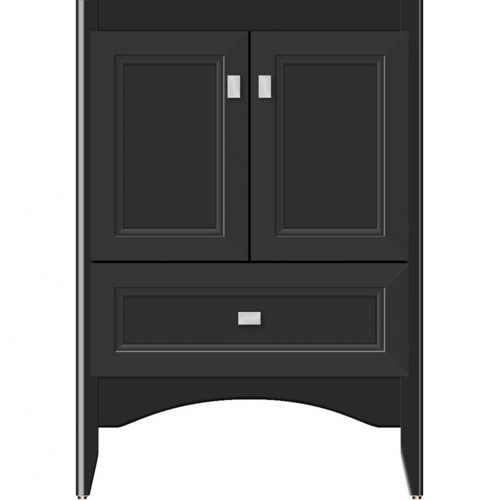 24 X 21 X 34.5 Wallingford Vanity Ogee Miter Sat Black Std