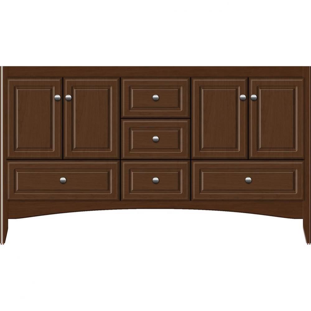 60 X 21 X 34.5 Wallingford Vanity Ultra Pecan Cherry Db