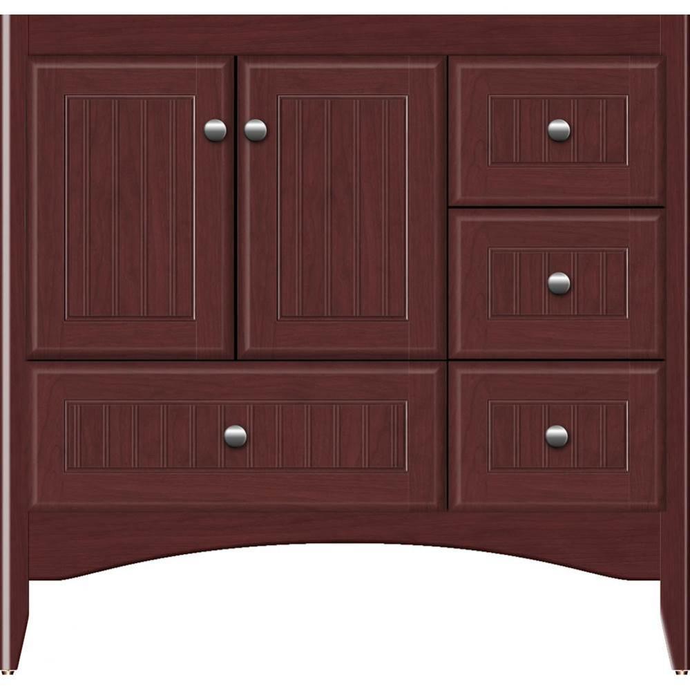 36 X 18 X 34.5 Wallingford Vanity Beaded Dk Cherry Rh