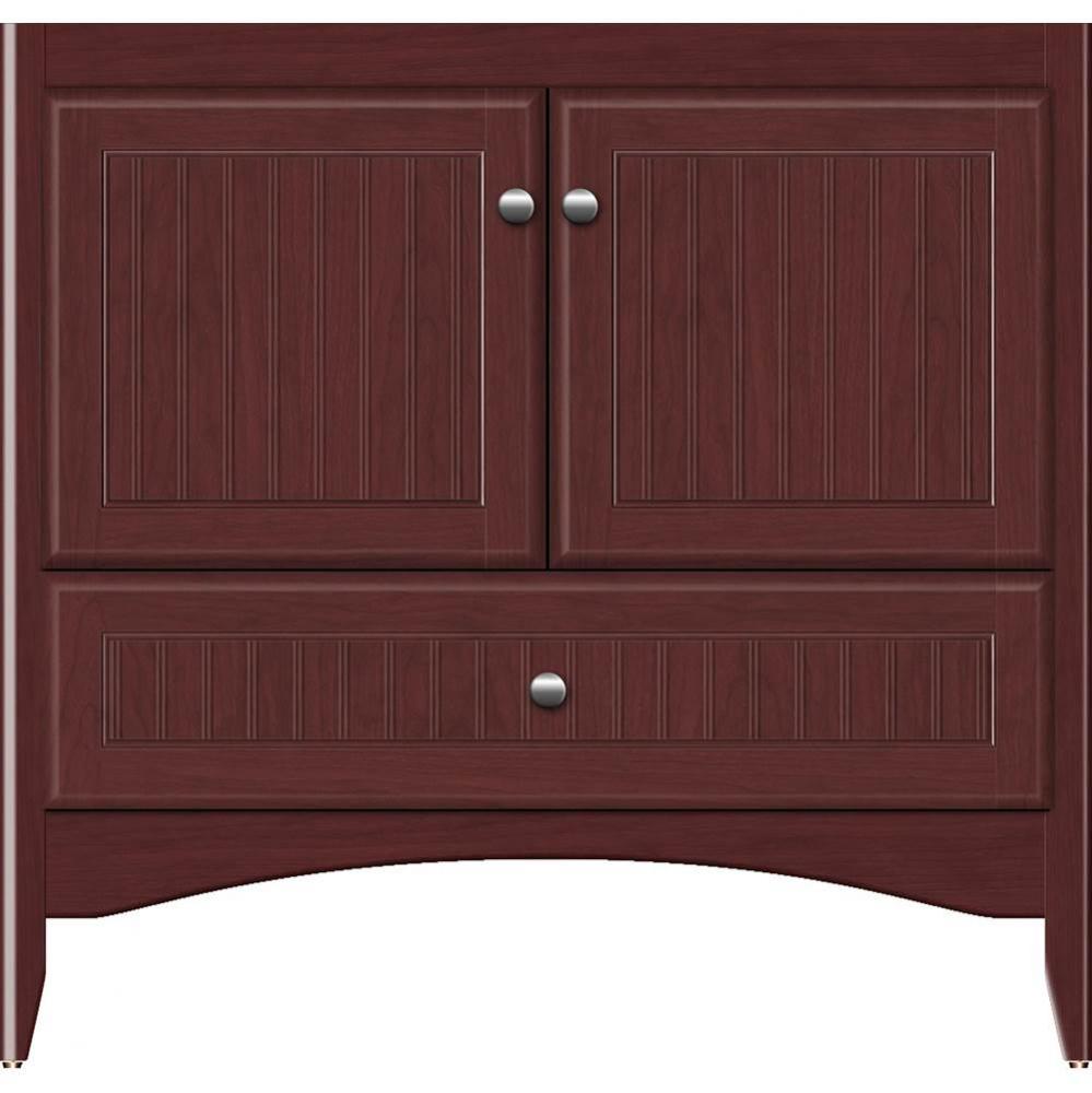 36 X 21 X 34.5 Wallingford Town Vanity Beaded Dk Cherry 3 Drw