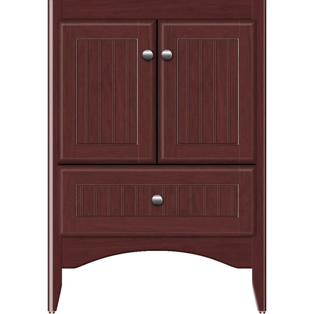 24 X 18 X 34.5 Wallingford Town Vanity Beaded Dk Cherry 3 Drw