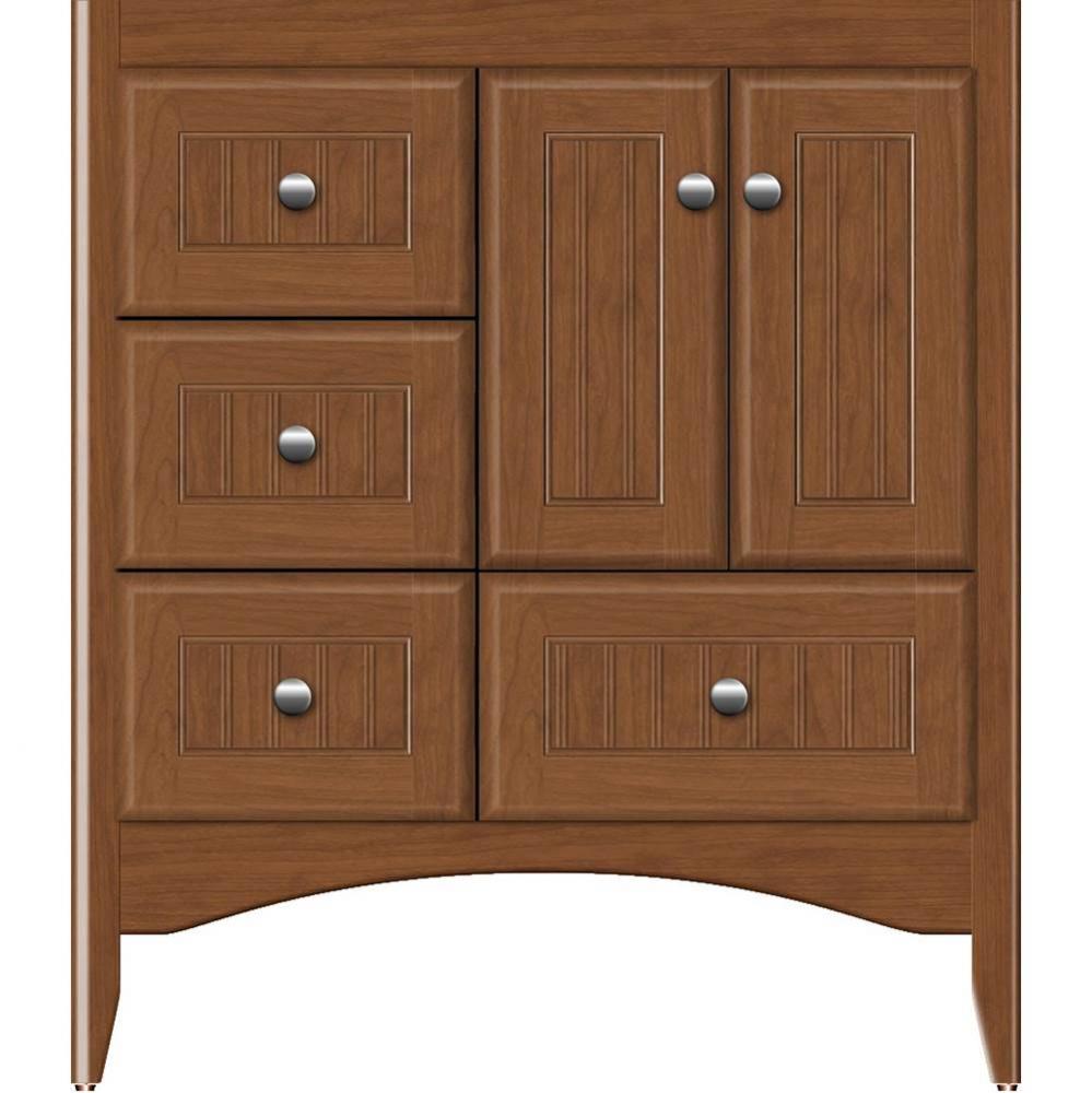 30 X 21 X 34.5 Wallingford Vanity Beaded Cinn Cherry Lh