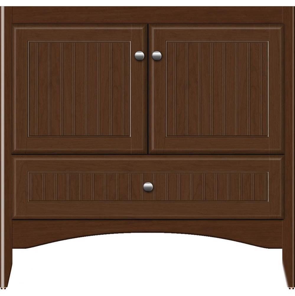 36 X 18 X 34.5 Wallingford Town Vanity Beaded Pecan Cherry 3 Drw