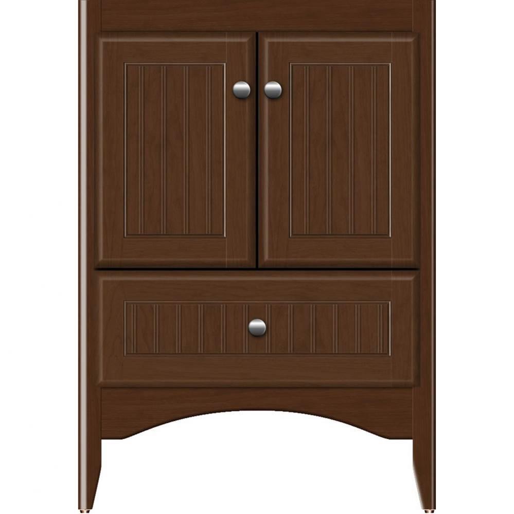 24 X 21 X 34.5 Wallingford Town Vanity Beaded Pecan Cherry 3 Drw