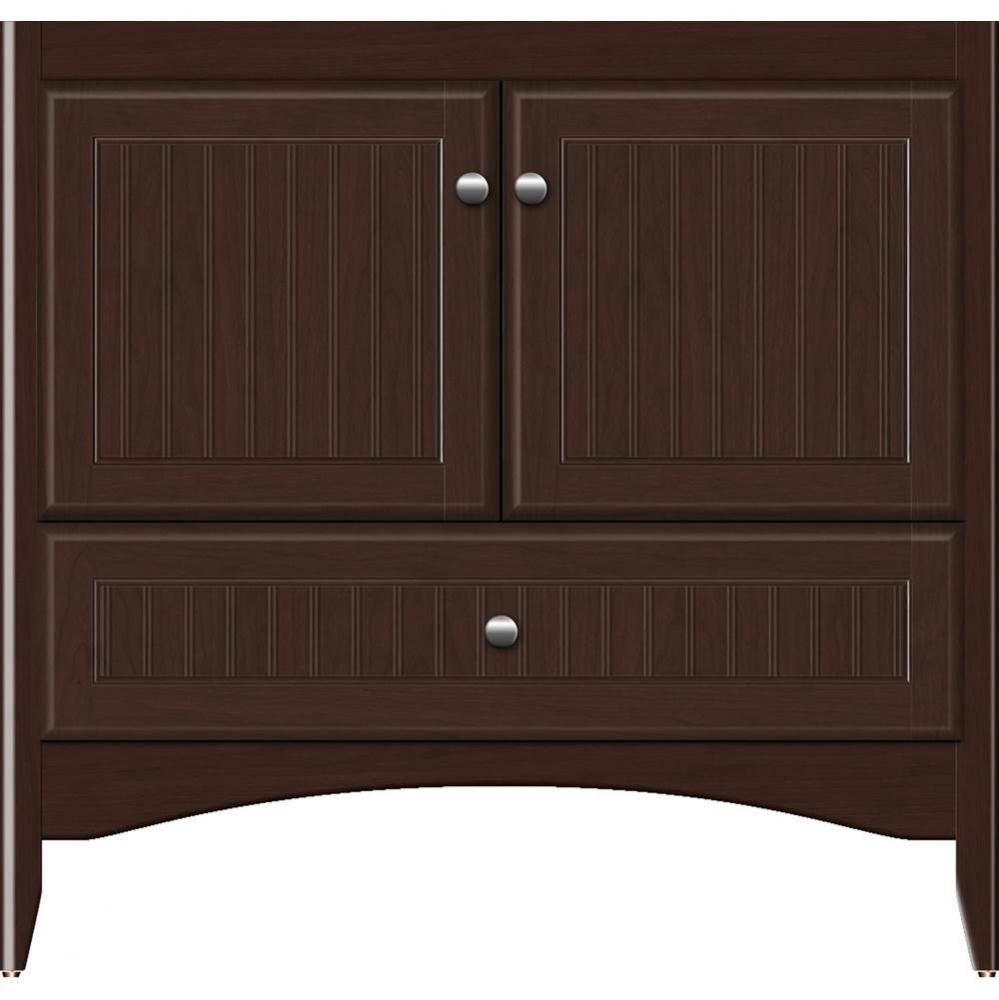 36 X 21 X 34.5 Wallingford Town Vanity Beaded Choc Cherry 3 Drw