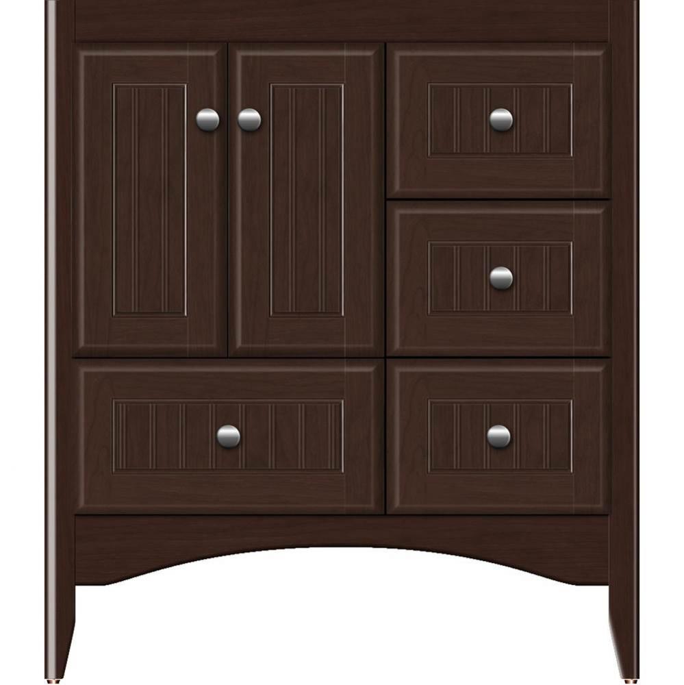 30 X 21 X 34.5 Wallingford Vanity Beaded Choc Cherry Rh