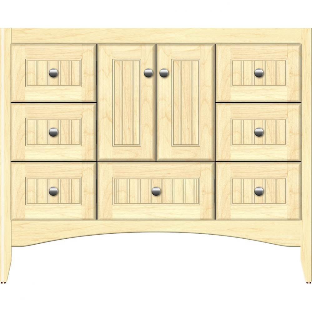 42 X 18 X 34.5 Wallingford Vanity Beaded Nat Maple Sb