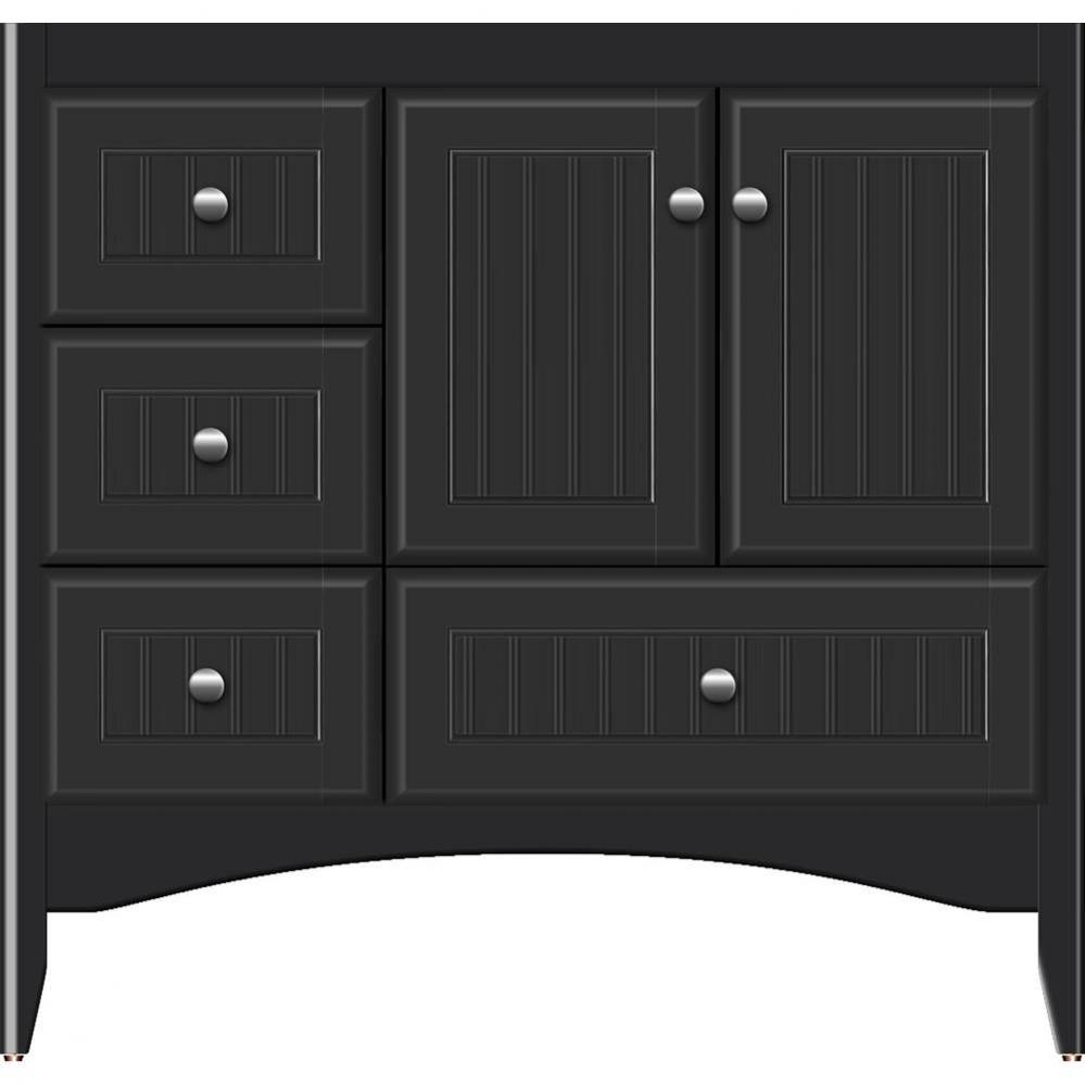 36 X 21 X 34.5 Wallingford Vanity Beaded Sat Black Lh