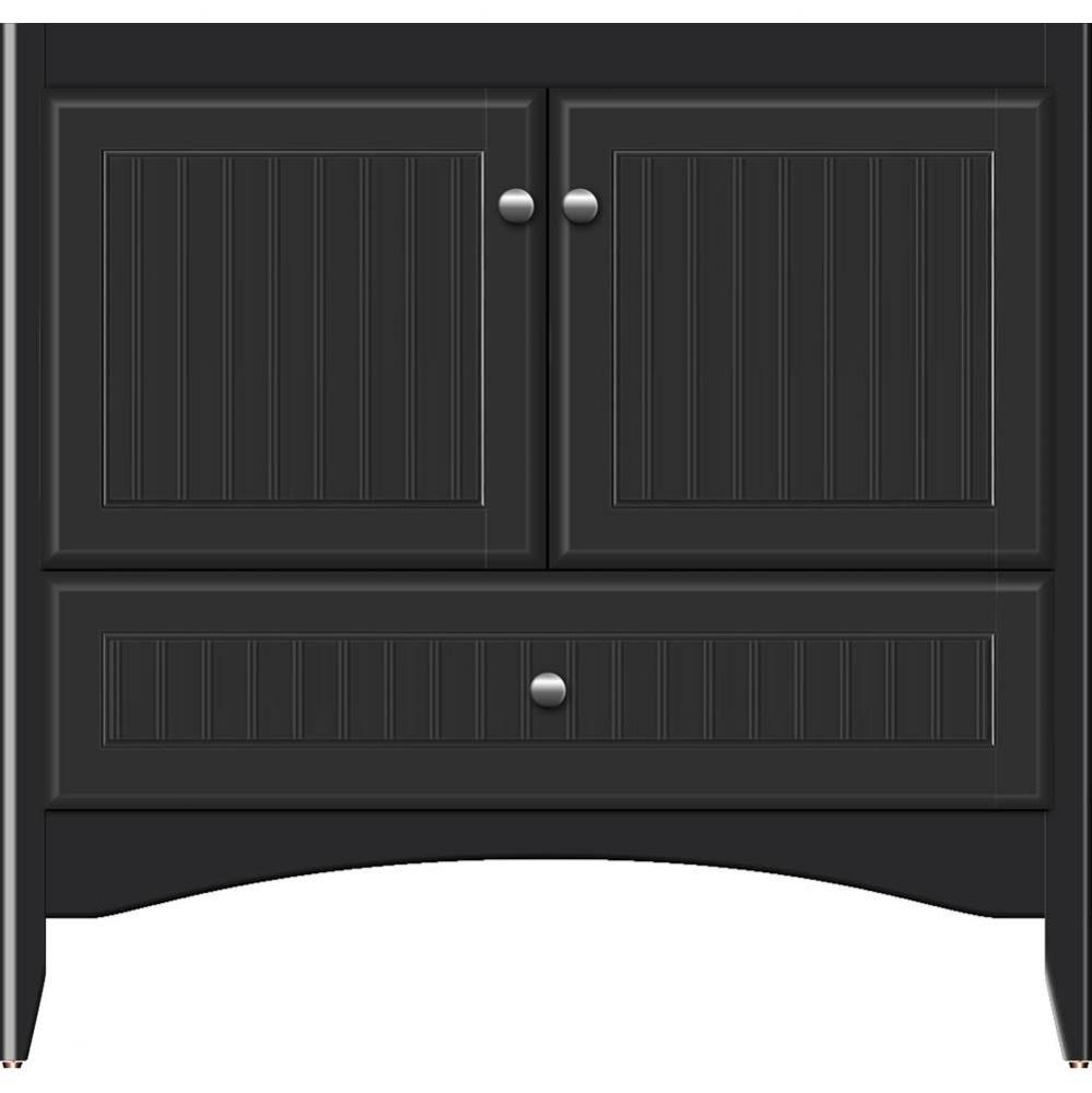 36 X 21 X 34.5 Wallingford Town Vanity Beaded Sat Black 3 Drw