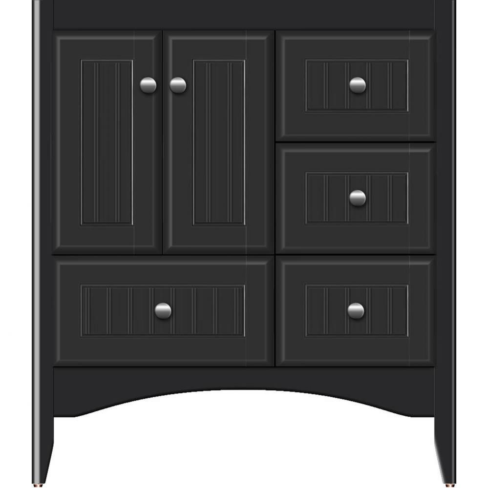 30 X 21 X 34.5 Wallingford Vanity Beaded Sat Black Rh