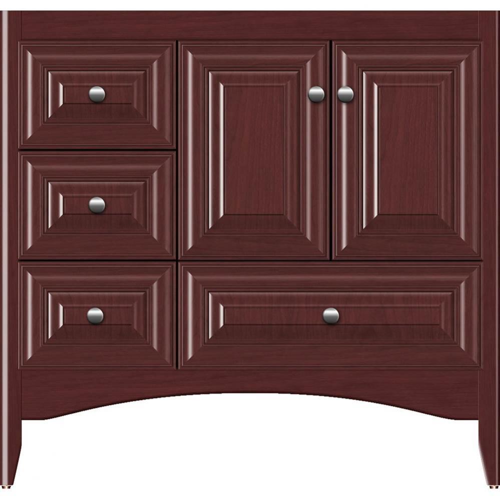 36 X 18 X 34.5 Wallingford Vanity Classic Miter Dk Cherry Lh