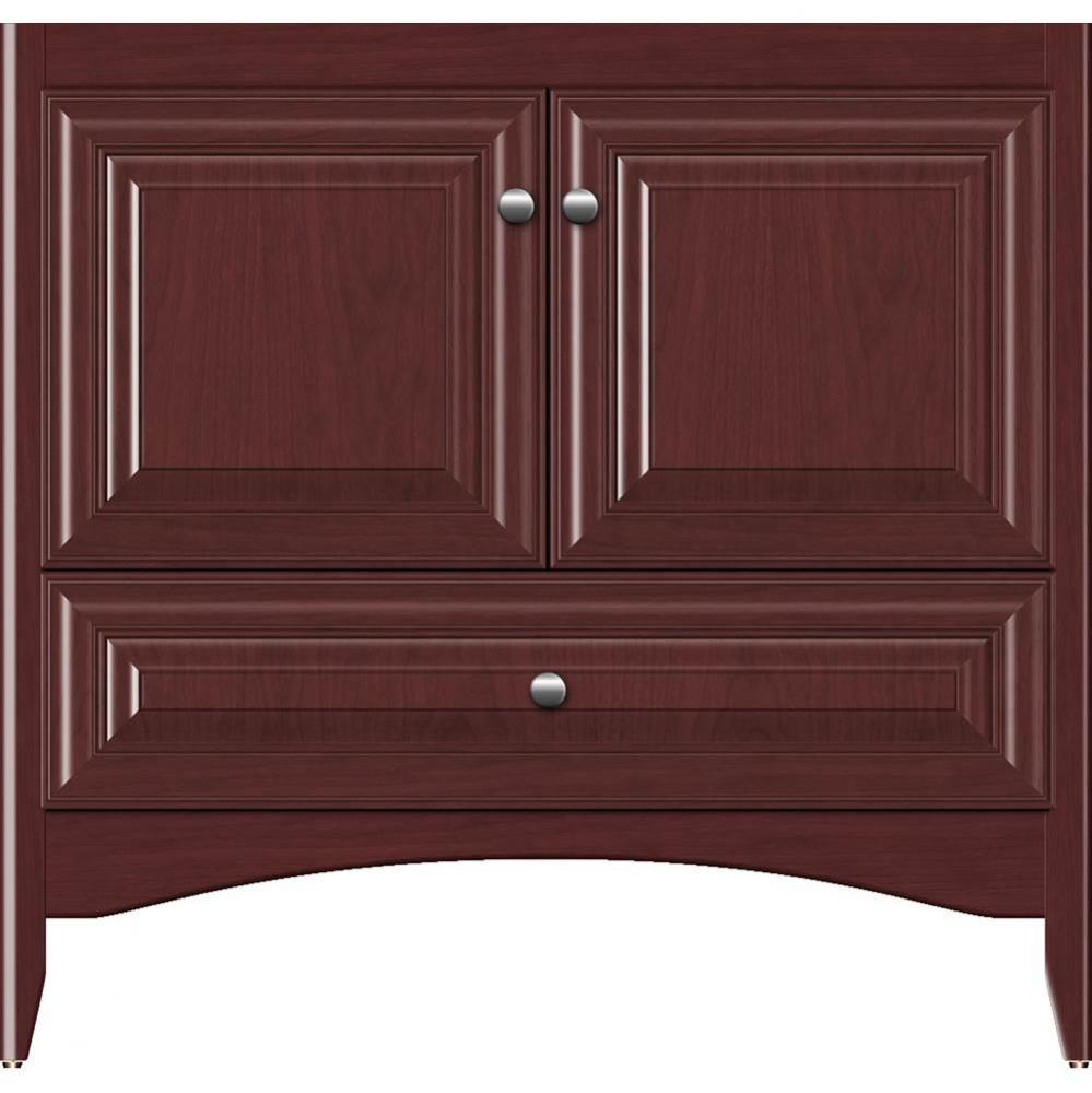 36 X 18 X 34.5 Wallingford Town Vanity Classic Miter Dk Cherry 3 Drw