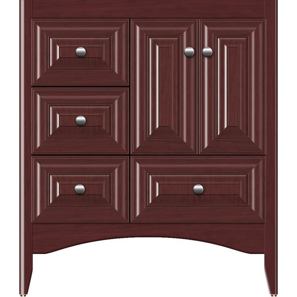 30 X 18 X 34.5 Wallingford Vanity Classic Miter Dk Cherry Lh