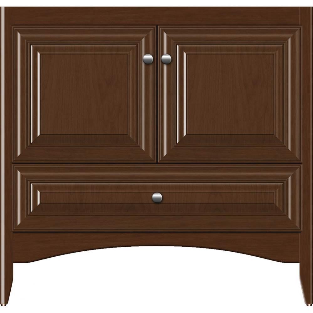 36 X 18 X 34.5 Wallingford Town Vanity Classic Miter Pecan Cherry 3 Drw