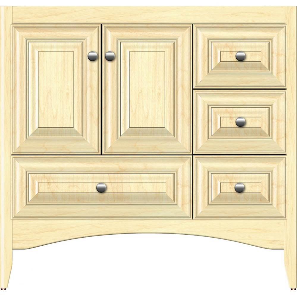 36 X 18 X 34.5 Wallingford Vanity Classic Miter Nat Maple Rh