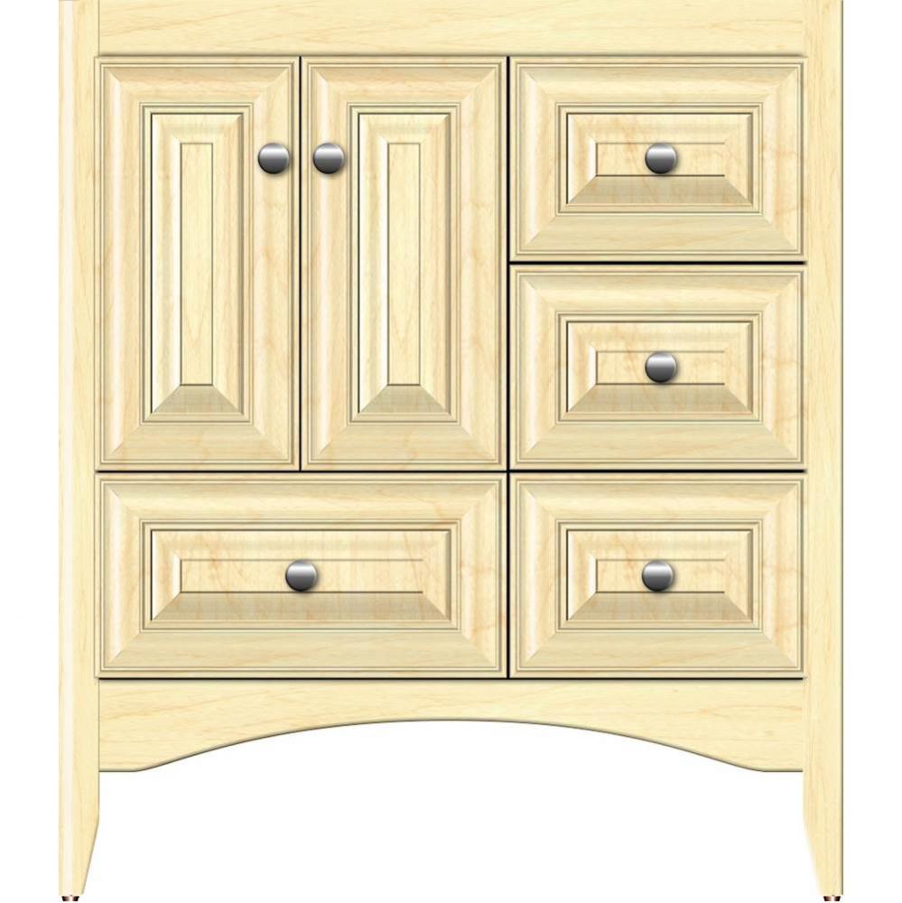 30 X 21 X 34.5 Wallingford Vanity Classic Miter Nat Maple Rh