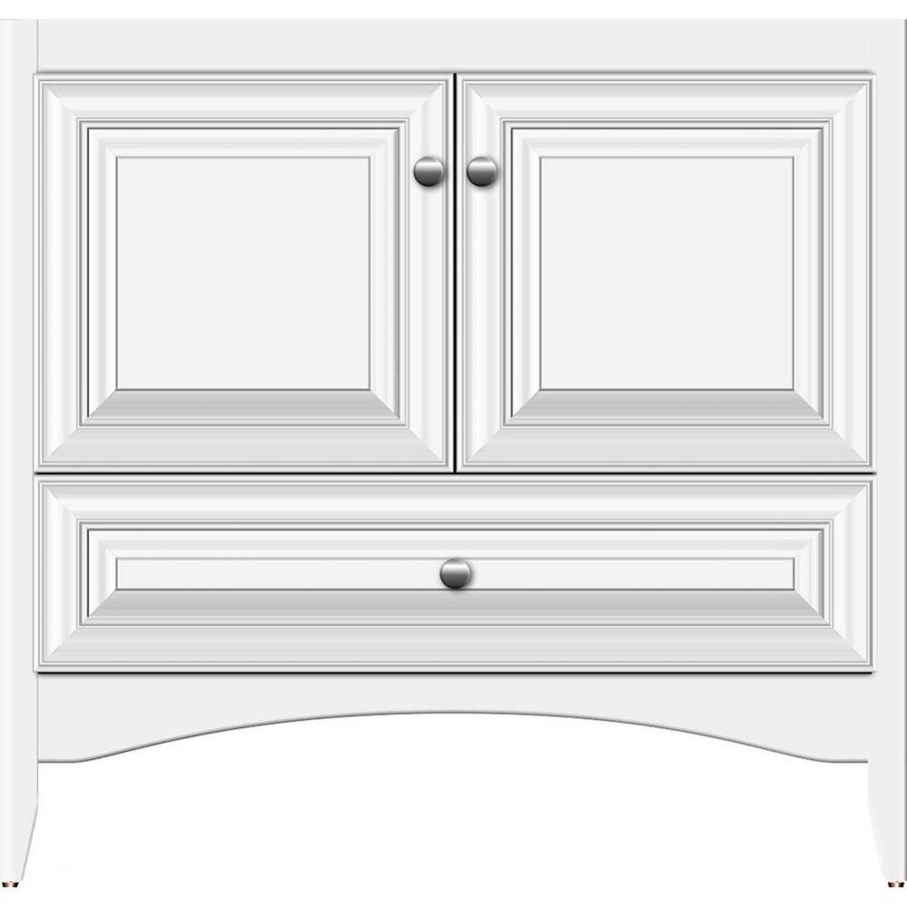 36 X 18 X 34.5 Wallingford Town Vanity Classic Miter Sat White 3 Drw