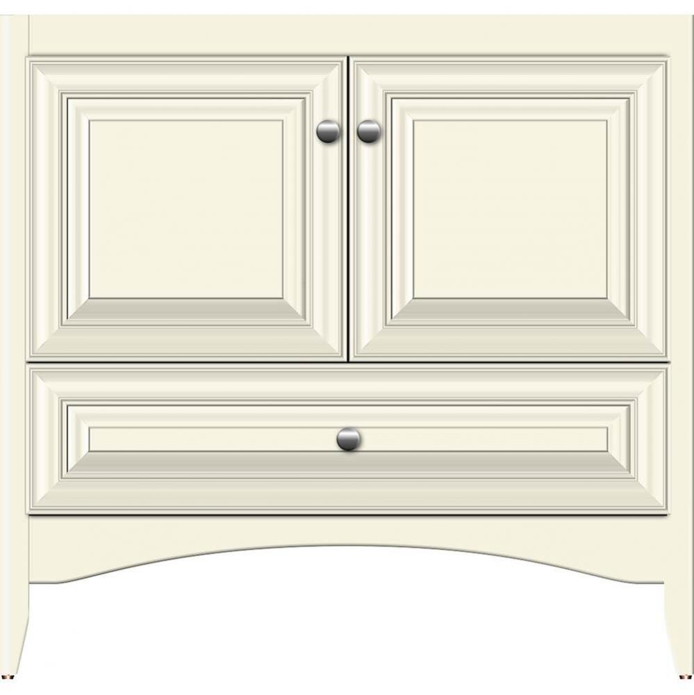 36 X 18 X 34.5 Wallingford Town Vanity Classic Miter Sat Biscuit 3 Drw