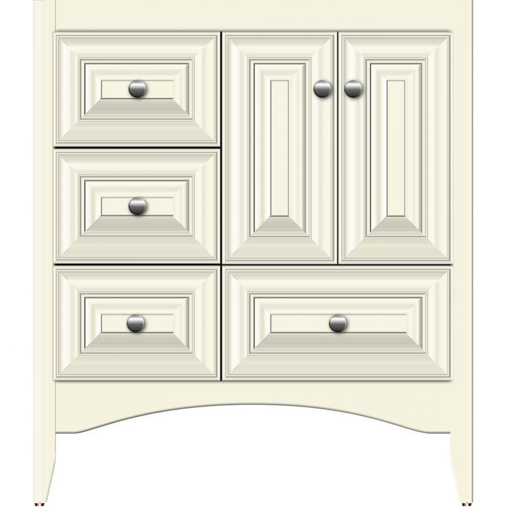 30 X 21 X 34.5 Wallingford Vanity Classic Miter Sat Biscuit Lh