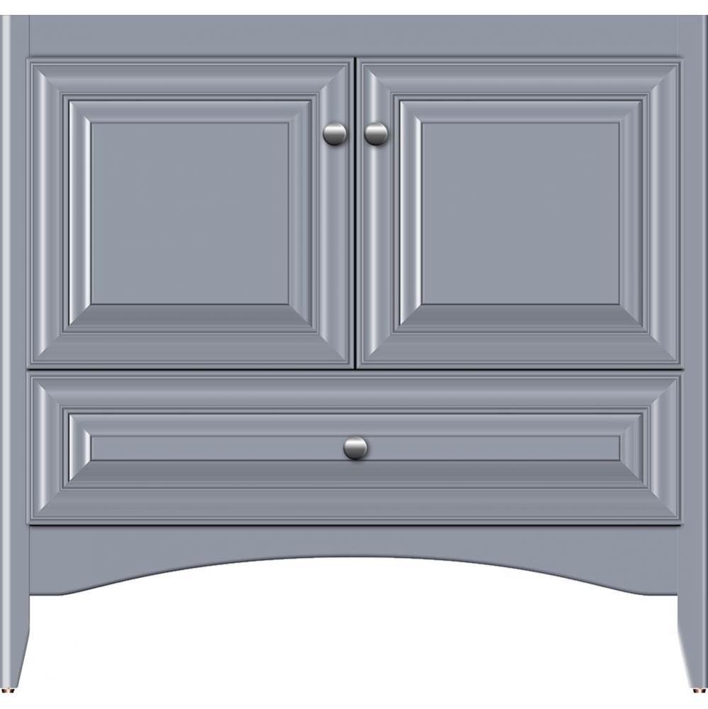 36 X 18 X 34.5 Wallingford Town Vanity Classic Miter Sat Silver 3 Drw