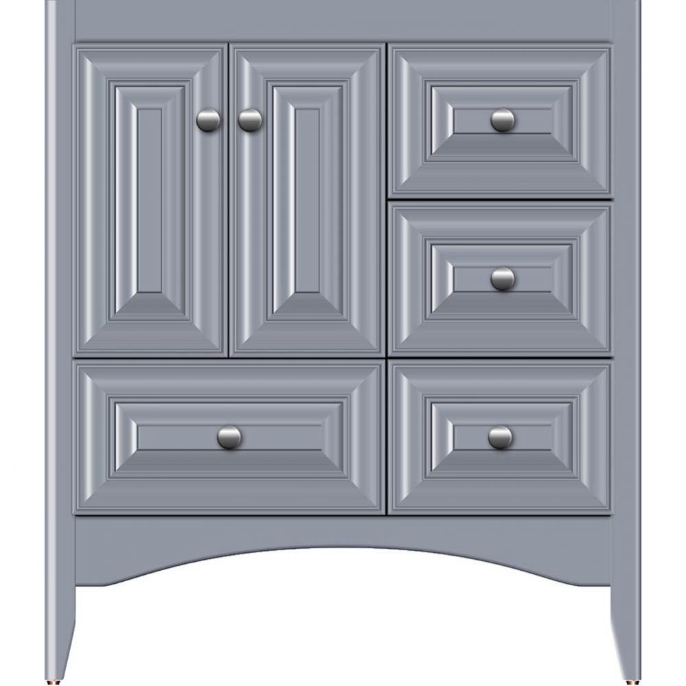 30 X 18 X 34.5 Wallingford Vanity Classic Miter Sat Silver Rh