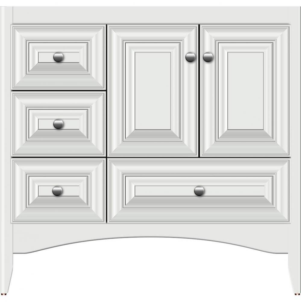 36 X 18 X 34.5 Wallingford Vanity Classic Miter Powder Grey Lh