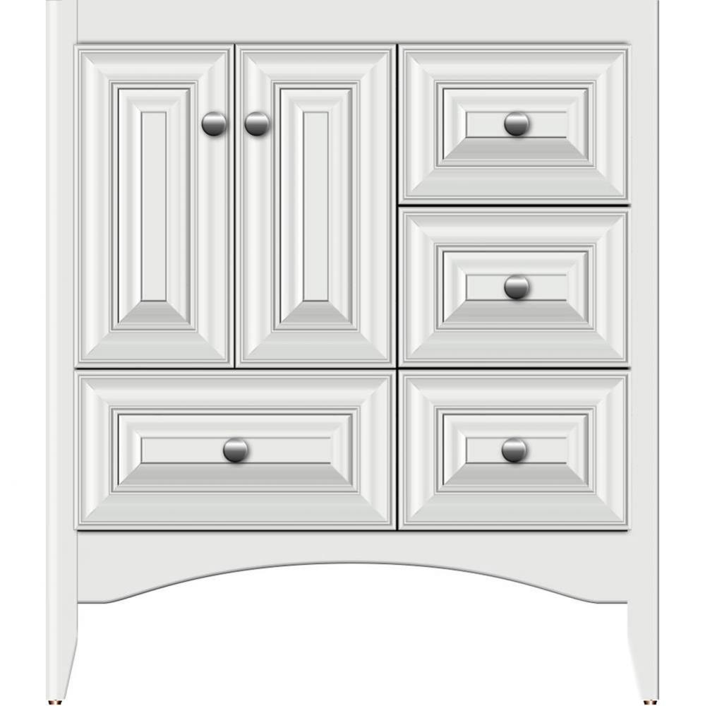 30 X 18 X 34.5 Wallingford Vanity Classic Miter Powder Grey Rh