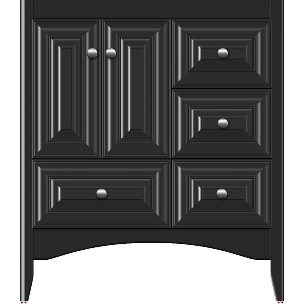 30 X 21 X 34.5 Wallingford Vanity Classic Miter Sat Black Rh