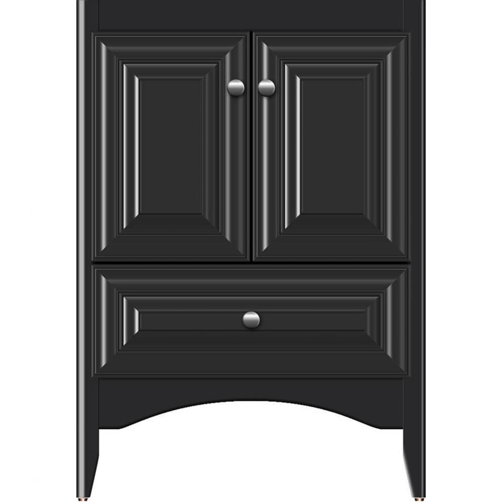 24 X 18 X 34.5 Wallingford Town Vanity Classic Miter Sat Black 3 Drw