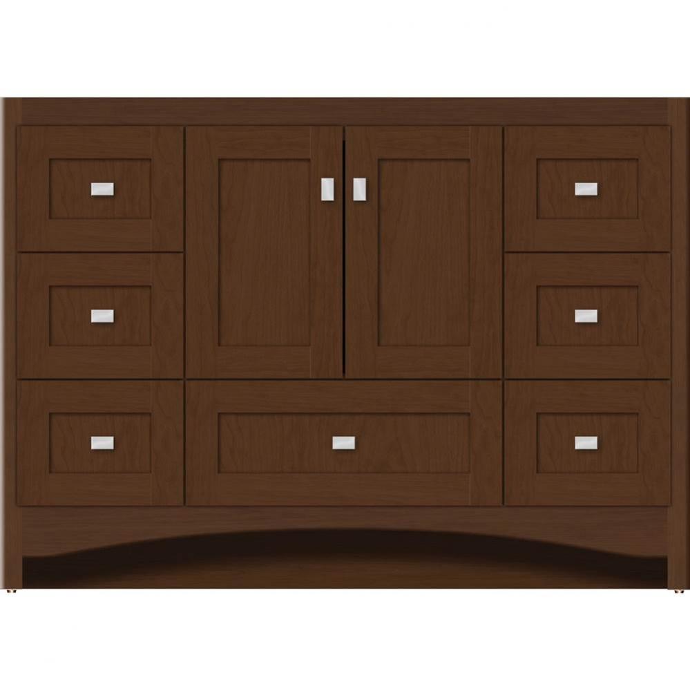 48 X 18 X 34.5 Ravenna Vanity Shaker Pecan Cherry Sb