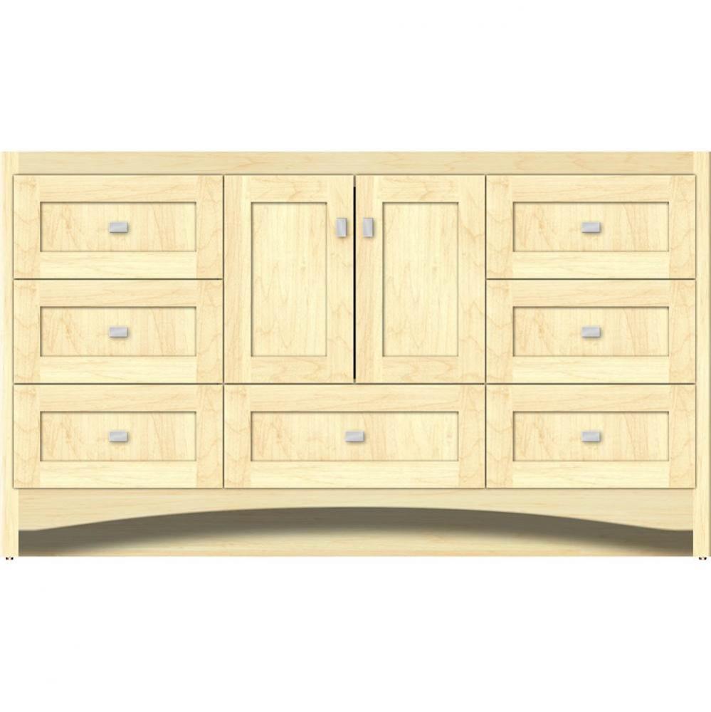 60 X 21 X 34.5 Ravenna Vanity Shaker Nat Maple Sb