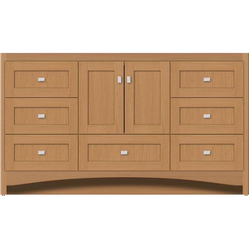 60 X 21 X 34.5 Ravenna Vanity Shaker Nat Oak Sb