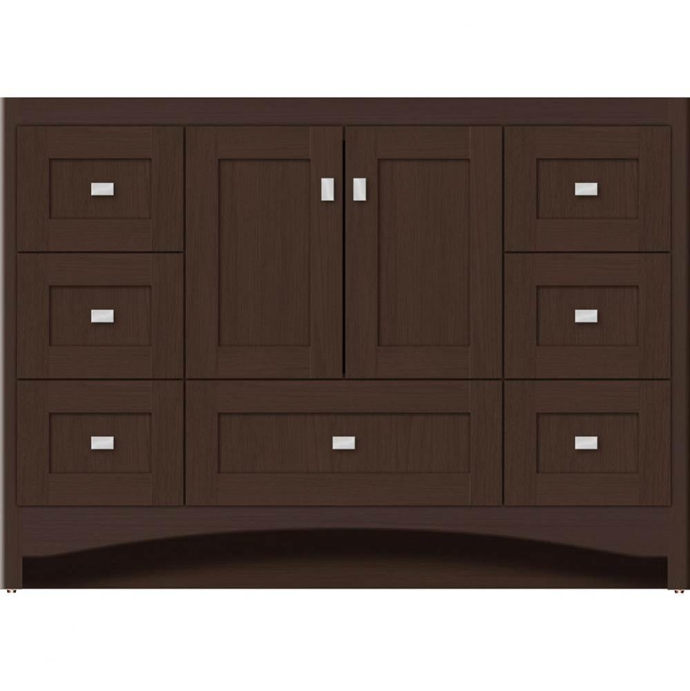 48 X 21 X 34.5 Ravenna Vanity Shaker Choc Oak Sb