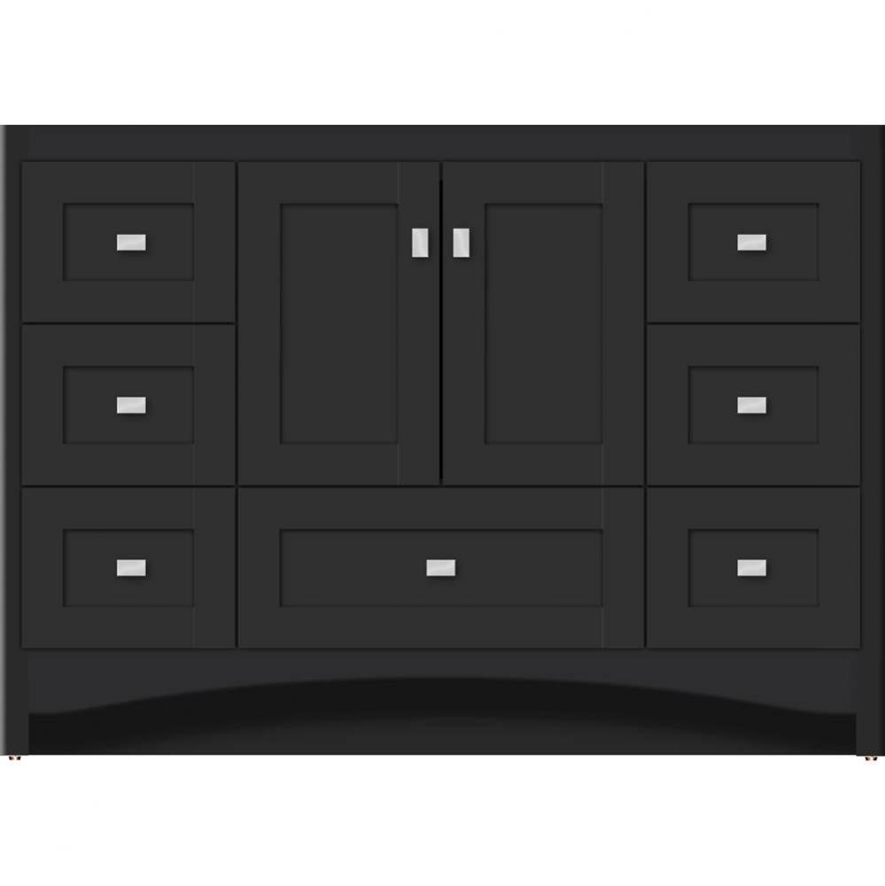 48 X 21 X 34.5 Ravenna Vanity Shaker Sat Black Sb