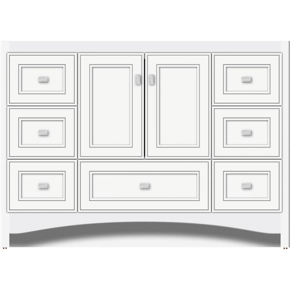 48 X 21 X 34.5 Ravenna Vanity Deco Miter Sat White Sb