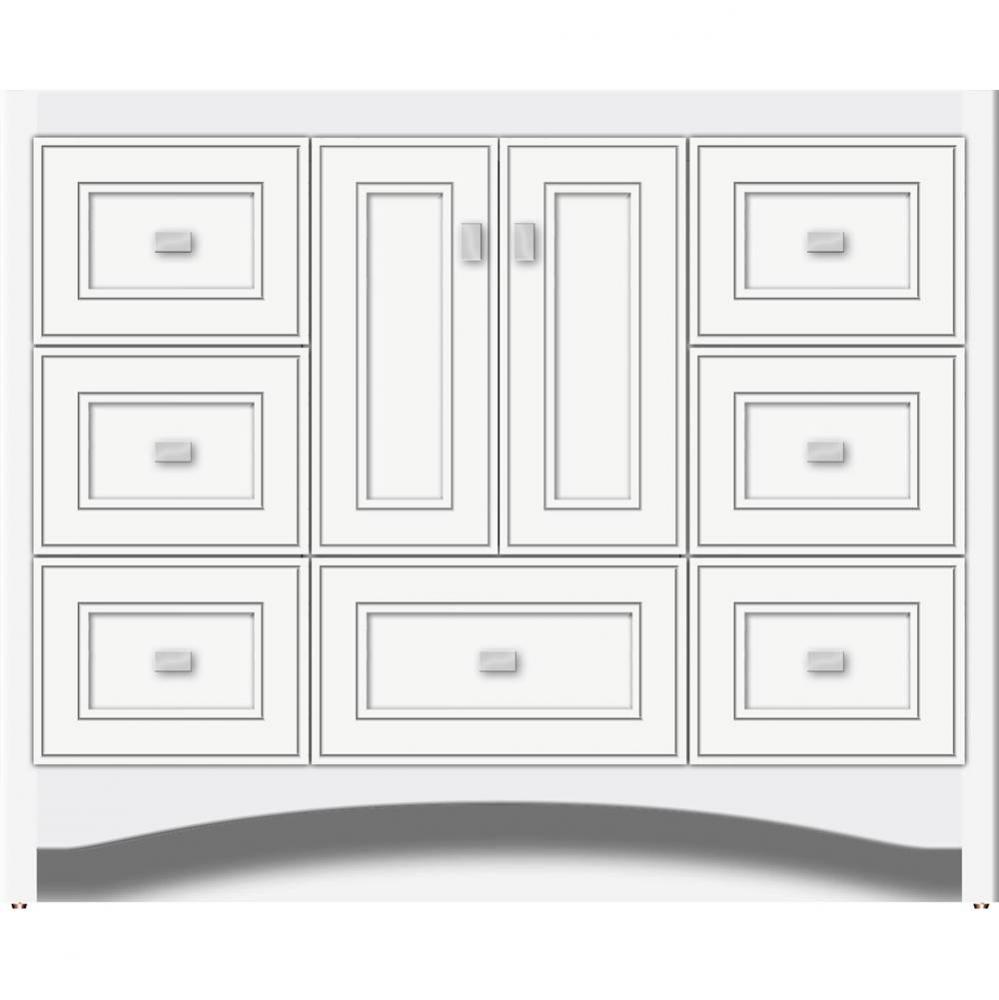 42 X 21 X 34.5 Ravenna Vanity Deco Miter Sat White Sb