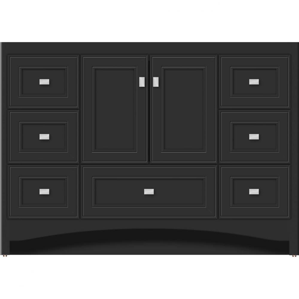 48 X 21 X 34.5 Ravenna Vanity Deco Miter Sat Black Sb