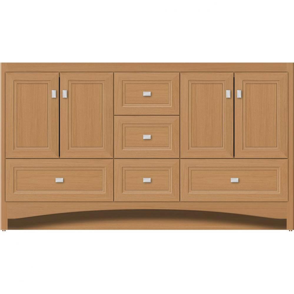 60 X 18 X 34.5 Ravenna Vanity Ogee Miter Nat Oak Db