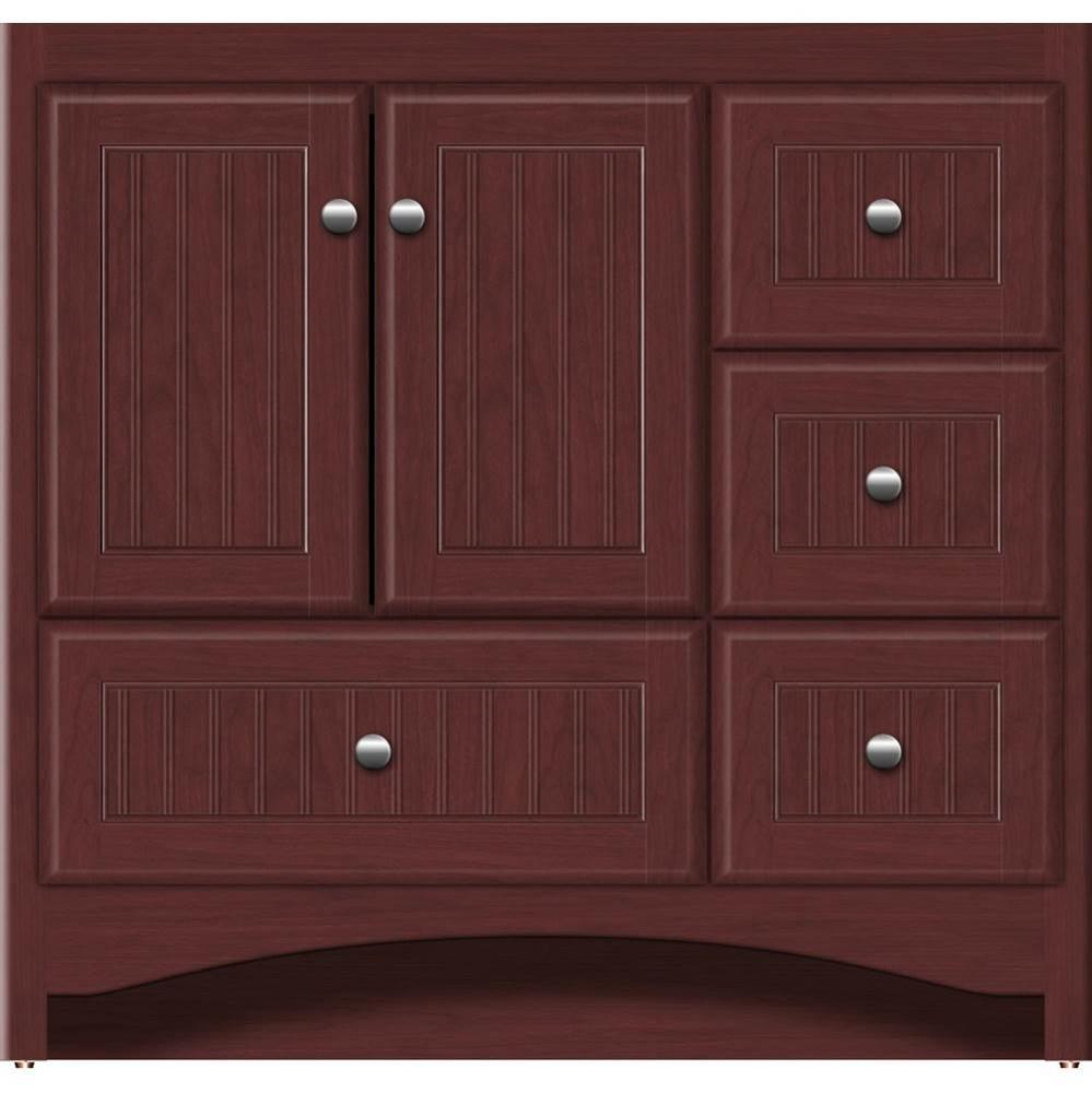 36 X 18 X 34.5 Ravenna Vanity Beaded Dk Cherry Rh