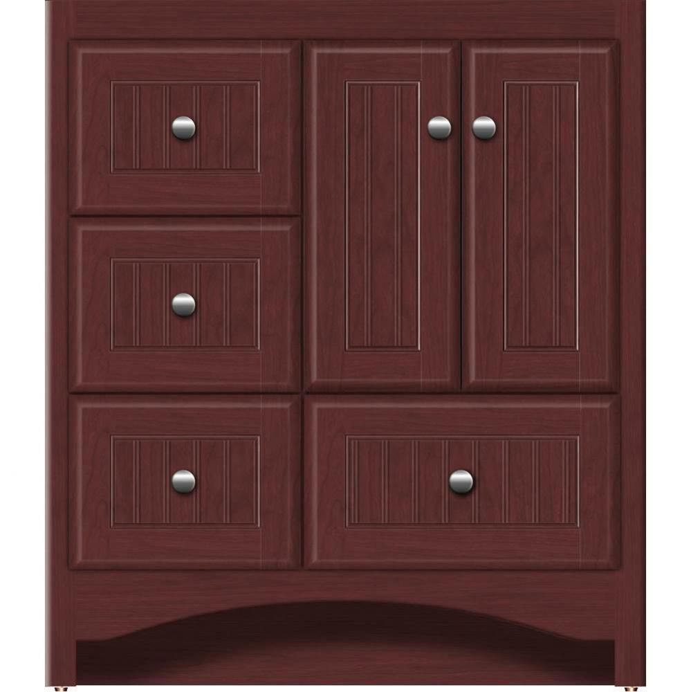 30 X 21 X 34.5 Ravenna Vanity Beaded Dk Cherry Lh