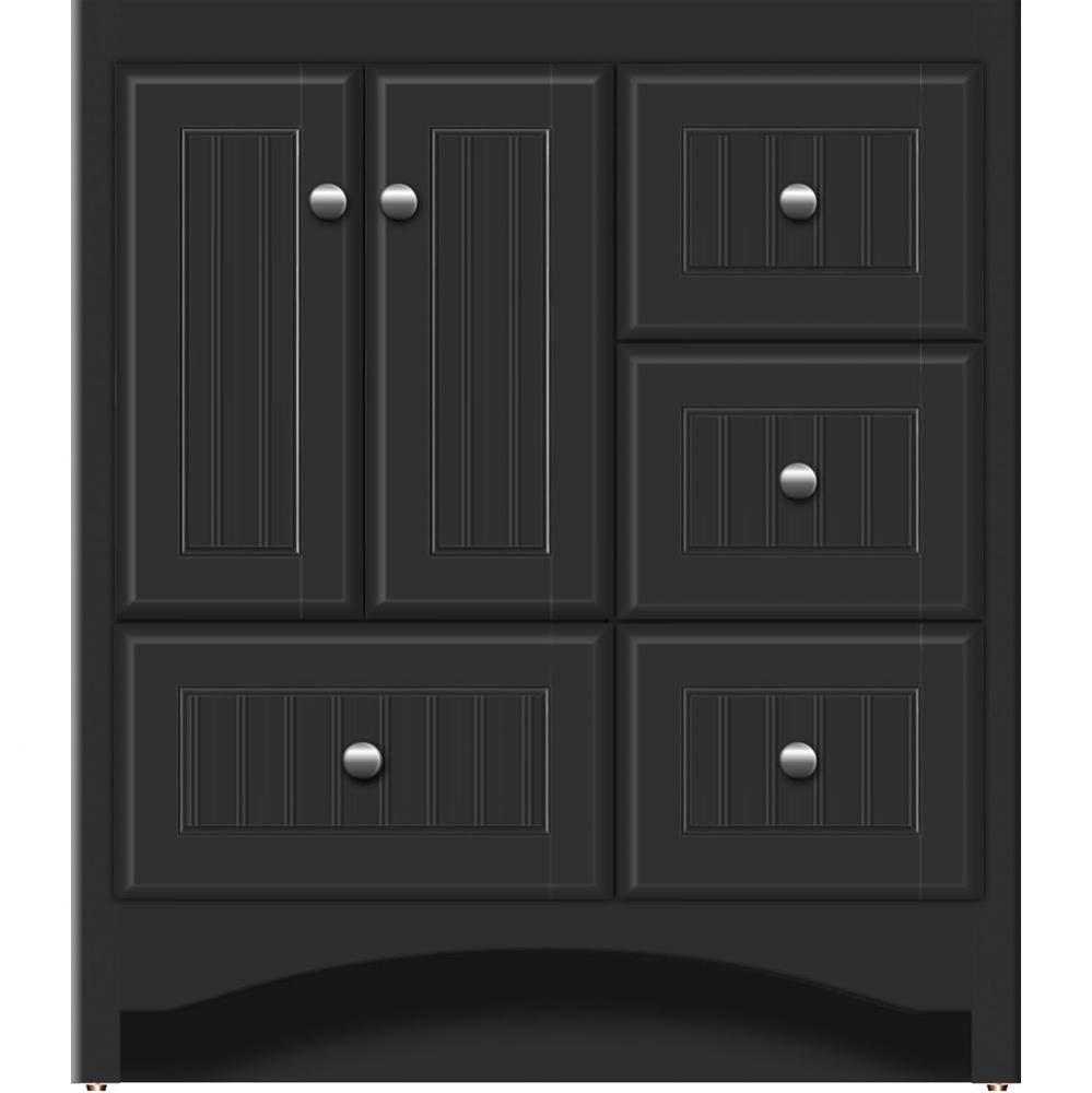 30 X 21 X 34.5 Ravenna Vanity Beaded Sat Black Rh