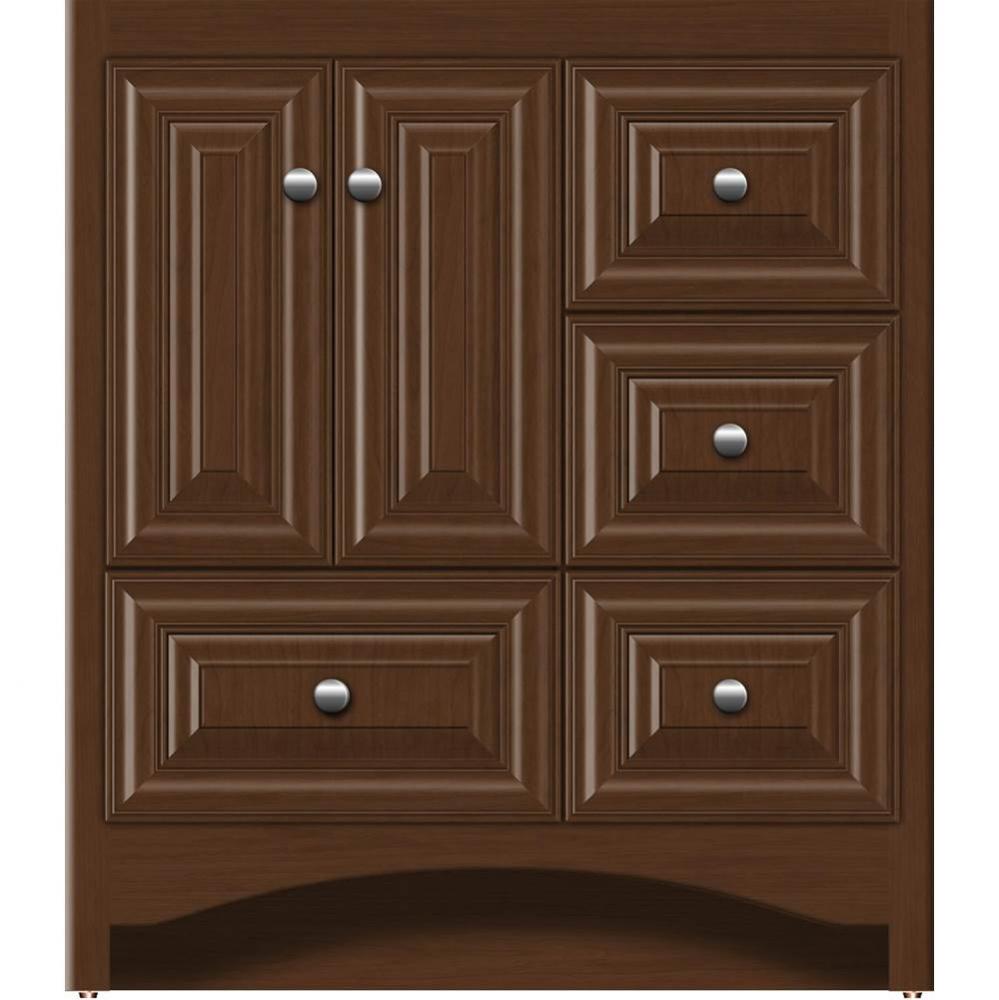 30 X 21 X 34.5 Ravenna Vanity Classic Miter Pecan Cherry Rh