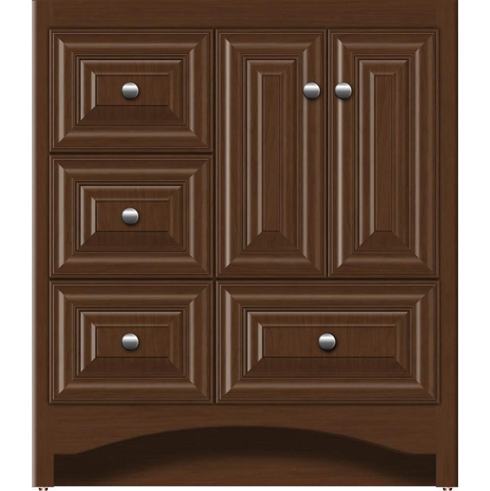 30 X 18 X 34.5 Ravenna Vanity Classic Miter Pecan Cherry Lh