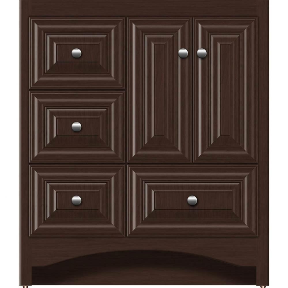 30 X 18 X 34.5 Ravenna Vanity Classic Miter Choc Cherry Lh