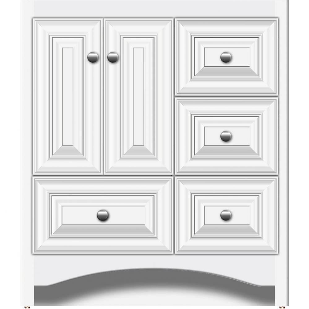 30 X 21 X 34.5 Ravenna Vanity Classic Miter Sat White Rh