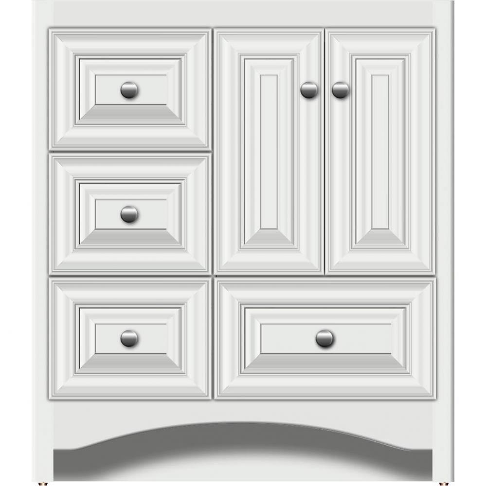 30 X 21 X 34.5 Ravenna Vanity Classic Miter Powder Grey Lh