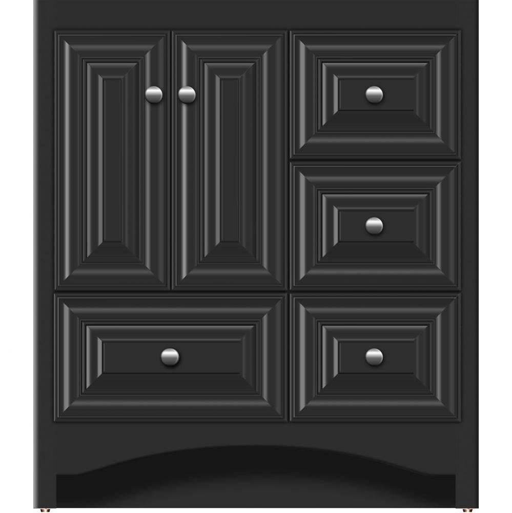 30 X 18 X 34.5 Ravenna Vanity Classic Miter Sat Black Rh