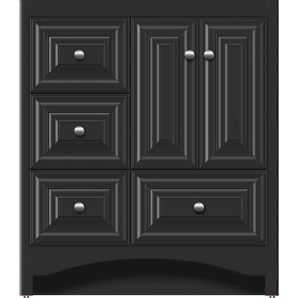 30 X 21 X 34.5 Ravenna Vanity Classic Miter Sat Black Lh