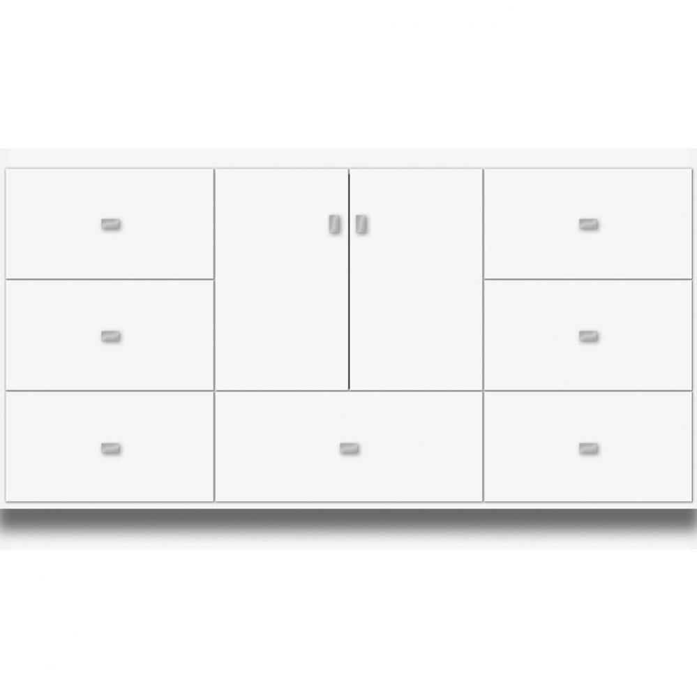 60 X 18 X 34.5 Montlake Vanity Slab Sat White Sb