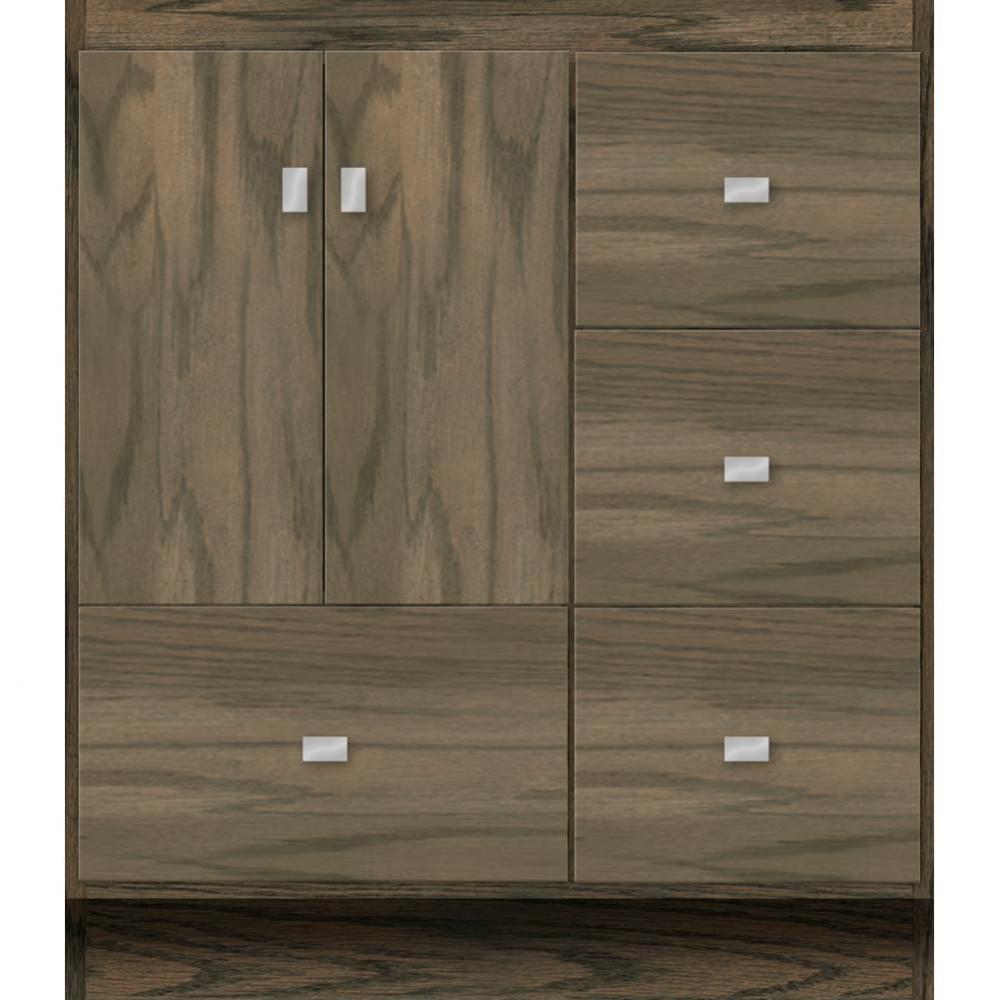 30 X 21 X 34.5 Montlake Vanity Slab Dusky Oak Rh